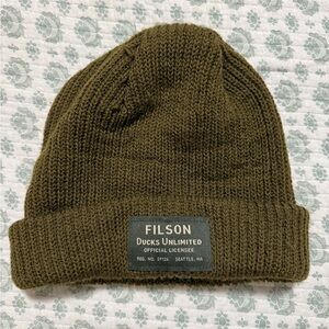 Filson Olive Green Knit Beanie Unisex